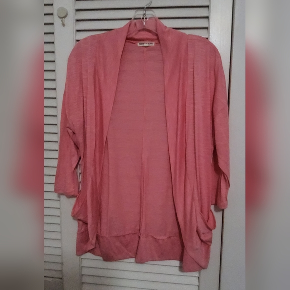 Derek Heart Pink Open Front Cardigan - Picture 1 of 1